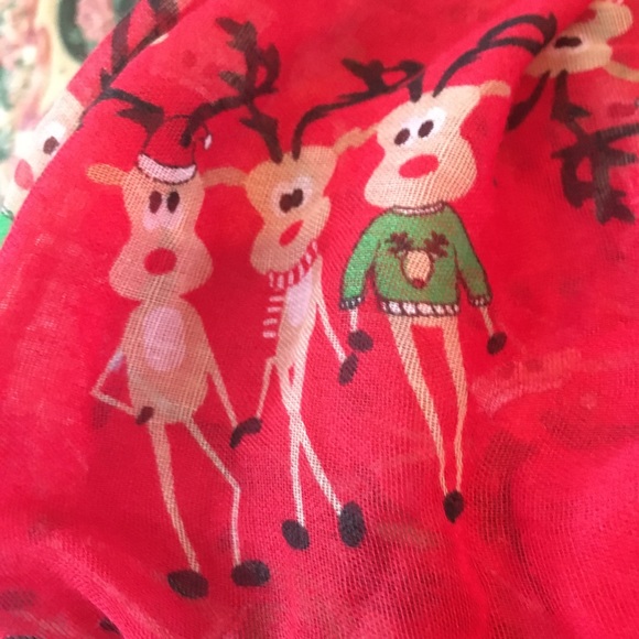 NWT Happy Holidays Reindeer infinity scarf - Picture 2 of 6